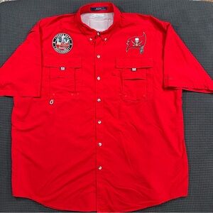 Columbia PFG Tampa Bay Buccaneers Super Bowl LV Shirt Mens 2XT Red